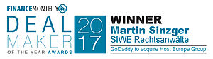 [Translate to English:] Deal Maker of the Year Martin Sinzger